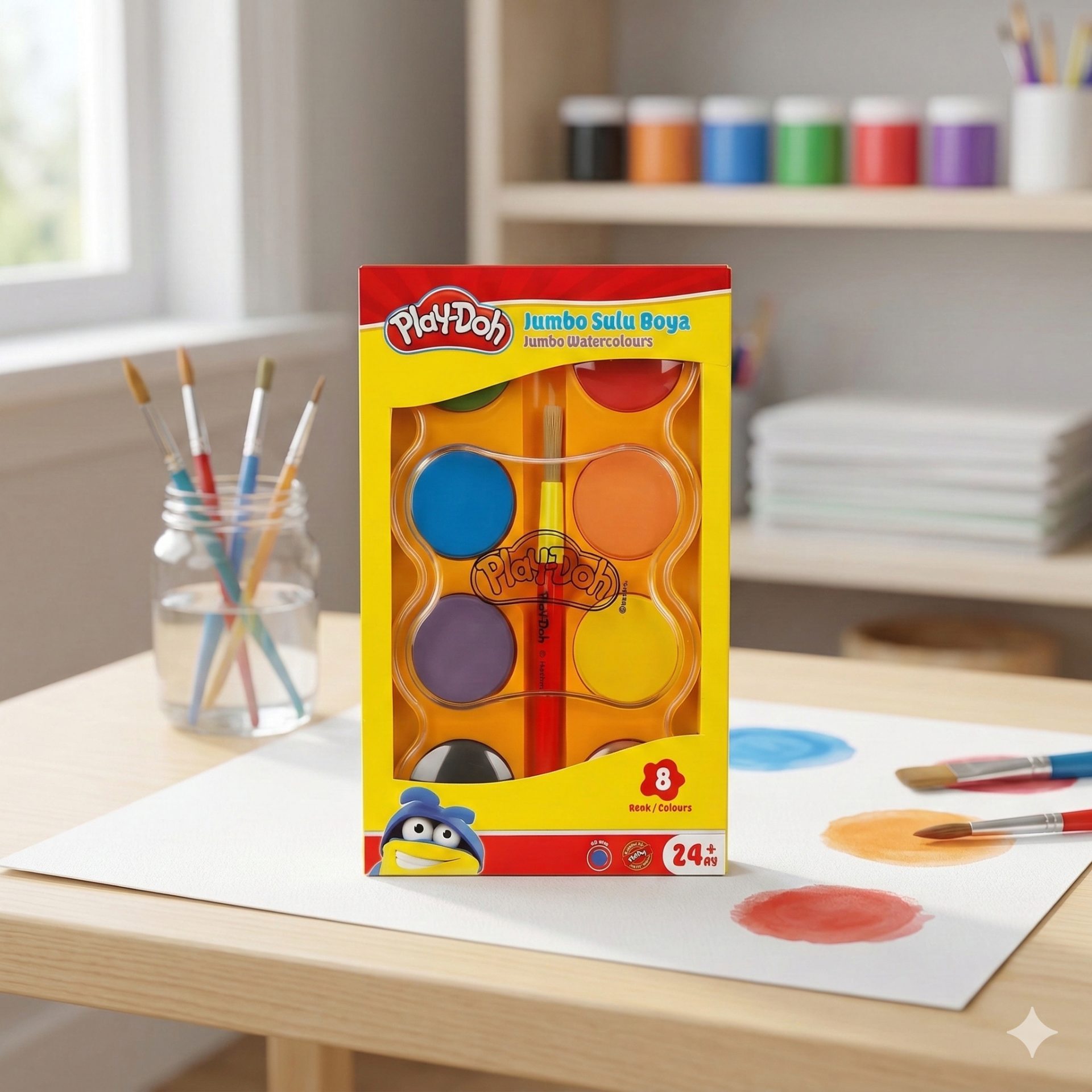PLAYDOH SULUBOYA JUMBO 8 RENK 40 MM